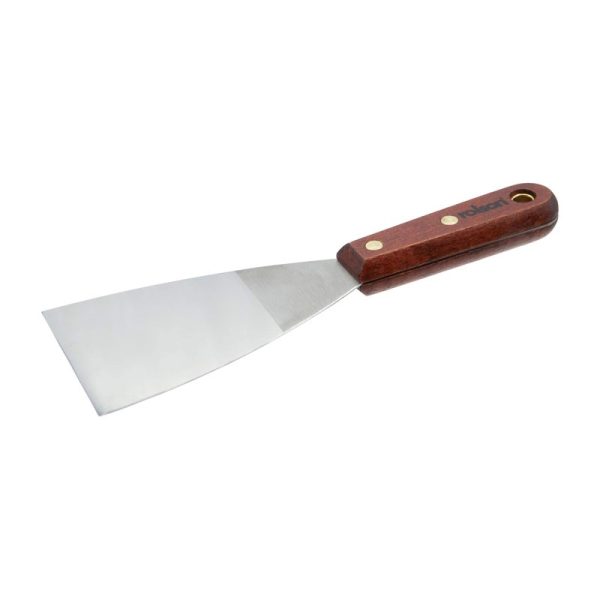 ROLSON STAINLESS STEEL SCRAPER WOODEN HANDLE 75MM