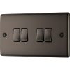 BG BLACK NICKEL QUADRUPLE SWITCH