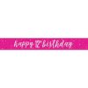 HAPPY 12TH BIRTHDAY BANNER PINK 9FT