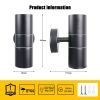 EXTRASTAR OUTDOOR DOUBLE WALL LIGHT UP & DOWN BLACK