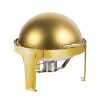 CHAFING DISH WITH ROLLING TOP GOLD 6.5 LITRE