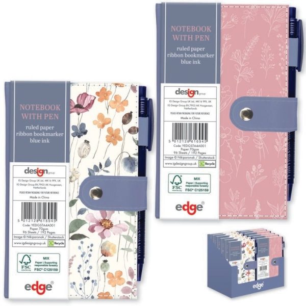 WILD BLOOM SLIM NOTEBOOK AND PEN
