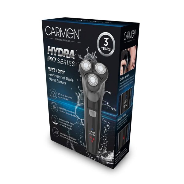 CARMEN MENS PROFESSIONAL IPX7 ROTARY SHAVER