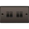BG BLACK NICKEL QUADRUPLE SWITCH