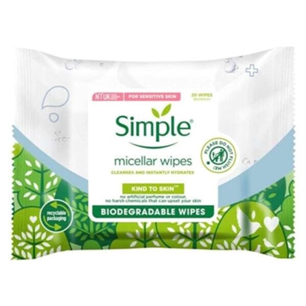 SIMPLE KIND TO SKIN MICELLAR WIPES 20S PACK OF 6