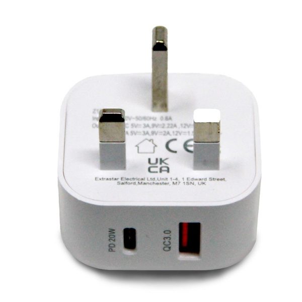 EXTRASTAR USB & TYPE C CHARGER PLUG