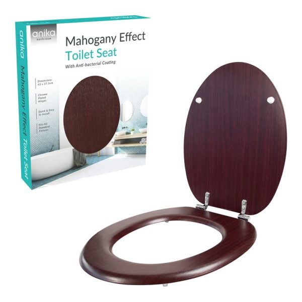 TOILET SEAT MAHOGANY EFFECT