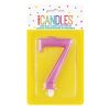 CANDLE METALLIC PINK NUMBER 7