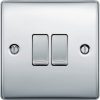BG DOUBLE SWITCH POLISHED CHROME