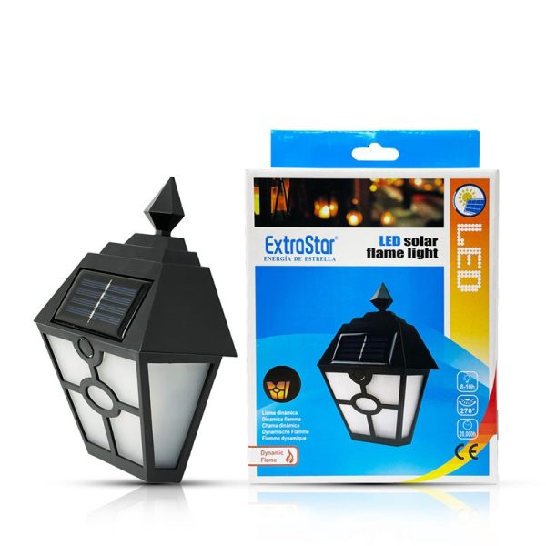 EXTRASTAR SOLAR LED FLAME WALL LIGHT