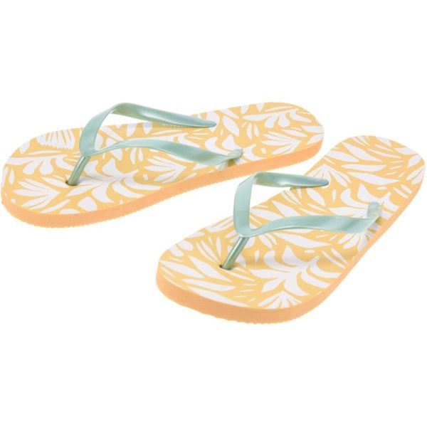 WOMANS SLIPPERS V STYLE PALM LEAVES ASSORTED