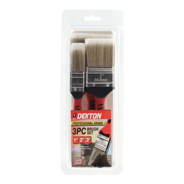 DEKTON PROFESSIONAL GRADE PAINT BRUSH 3PC SET