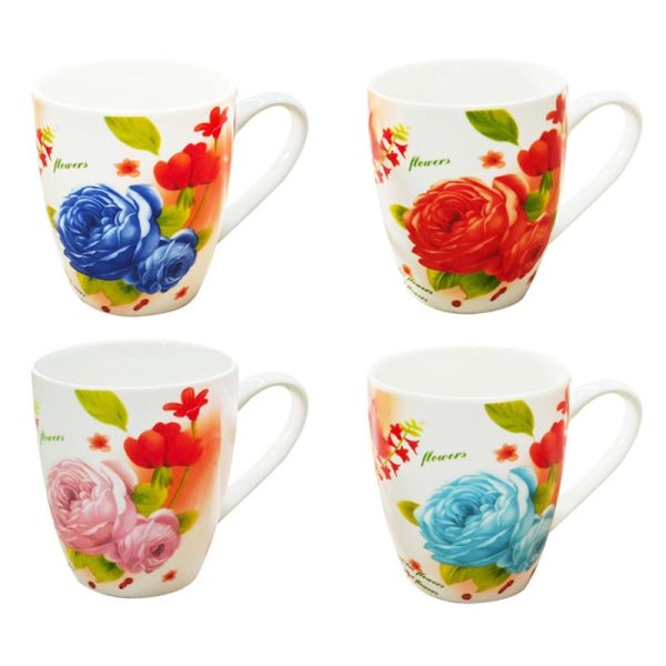 ADORN MUG ROSE 8.3X10.5CM ASSORTED
