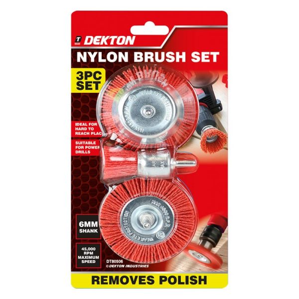 DEKTON NYLON BRUSH 3PC SET
