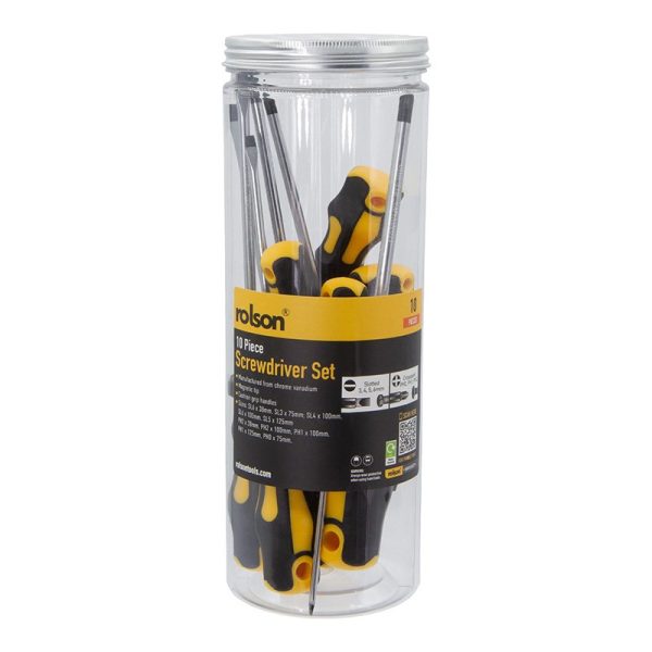ROLSON SCREWDRIVER 10PC SET