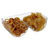SERVING BOWL 2 SECTIONS RECTANGLE GLASS 21.5X11.3X7CM