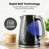 TOWER SONAR 1.7LTR TEXTURED BLACK KETTLE