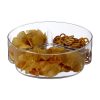SERVING BOWL 3 EQUAL SECTIONS ROUND GLASS 25X8CM