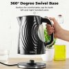 TOWER SONAR 1.7LTR TEXTURED BLACK KETTLE