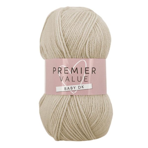 PREMIER WOOL DOUBLE-KNIT BABY YARN 285M 100G PACK OF 5 ALMOND