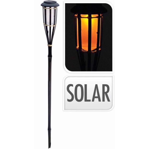 SOLAR BAMBOO TORCH BLACK 65CM DD00