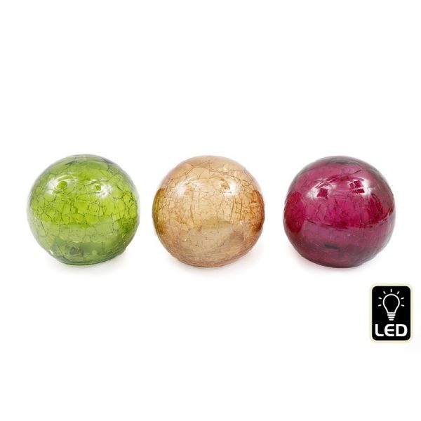 GLASS BALL DECO LED 10CM