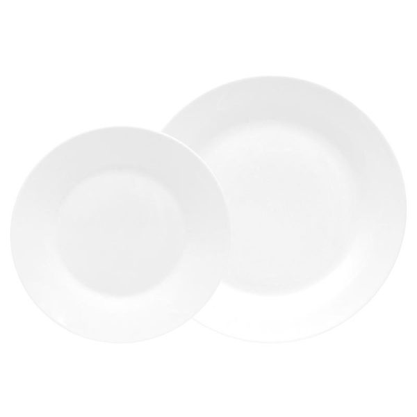 ONYA DINNER SET 16 PIECES 4 MUGS 4 BOWLS 4 DINNER PLATES 4 SIDE PLATES PURE PERFECTION WHITE
