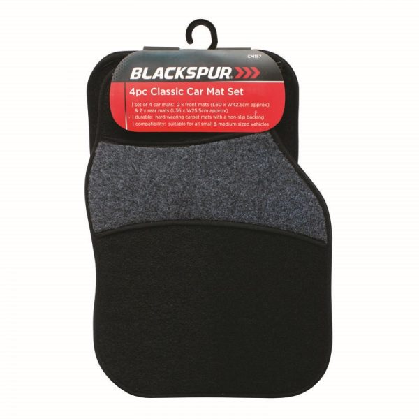 BLACKSPUR CAR MAT 4PC SET