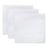 MENS HANKIES IN COUNTER DISPLAY BROWN BOX 100% COTTON WHITE PACK OF 3