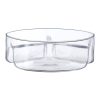 SERVING BOWL 3 EQUAL SECTIONS ROUND GLASS 25X8CM