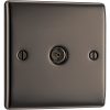 BG BLACK NICKEL SINGLE TV SOCKET
