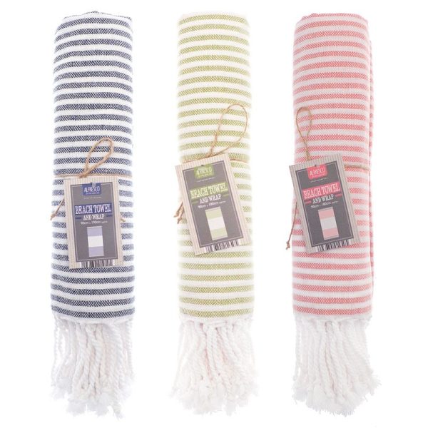 COUNTRYCLUB HAMAN BEACH TOWEL STRIPED 95X190