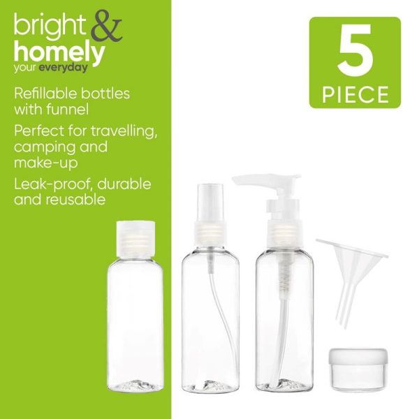 BRIGHT & HOMELY TRAVEL BOTTLE SET 5PCS