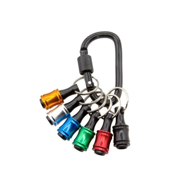 ROLSON HEX SHANK SCREWDRIVER BIT HOLDER 1/4 & CARABINER 6PC