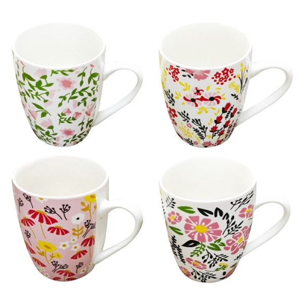 ADORN MUG FLORAL 8.3X10.5CM ASSORTED