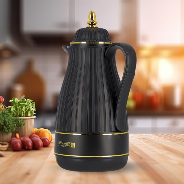 ROYALFORD VACUUM FLASK HAYA GLASS BLACK 1LTR