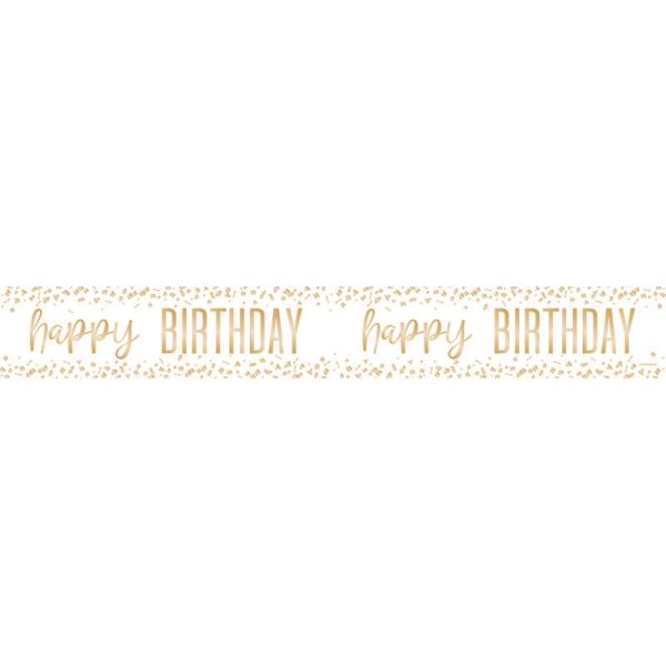BANNER BRIGHT CONFETTI GOLD HAPPY BIRTHDAY