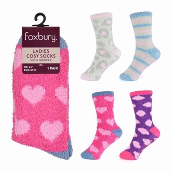 SOCKS LADIES COSY WITH GRIP