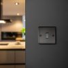 BG BLACK NICKEL SINGLE SWITCH 2 WAY