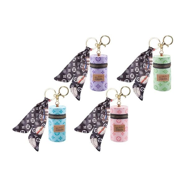 BUCKET BAG PU LEATHER KEYCHAIN