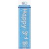 HAPPY 3RD BIRTHDAY BANNER BLUE 9FT