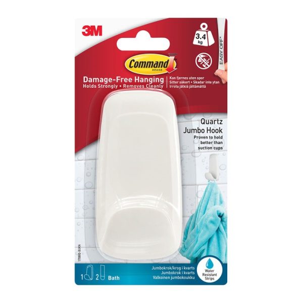 COMMAND JUMBO BATHROOM HOOK