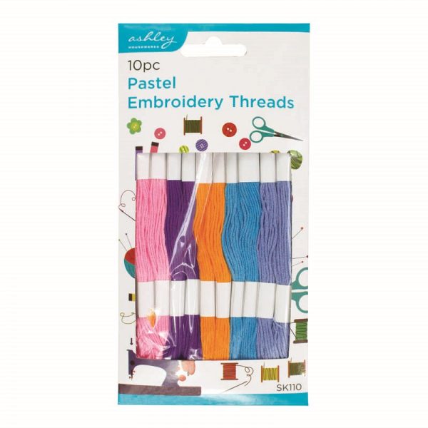 ASHLEY EMBROIDERY THREADS 10PC PASTEL
