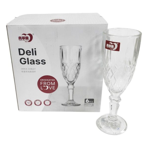 DELI SOGA GLASS FLUTE 165ML 6 PIECES