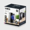 TOWER SONAR 1.7LTR TEXTURED BLACK KETTLE