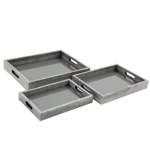 WEAVE BASE TRAYS SET OF 3