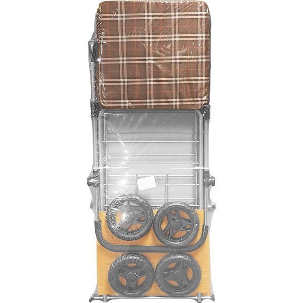 SHOPPING TROLLEY 4 WHEEL ASSORTED PATTERNS