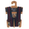 MENS BRACES NAVY & WINE STRIPE