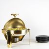 CHAFING DISH WITH ROLLING TOP GOLD 6.5 LITRE