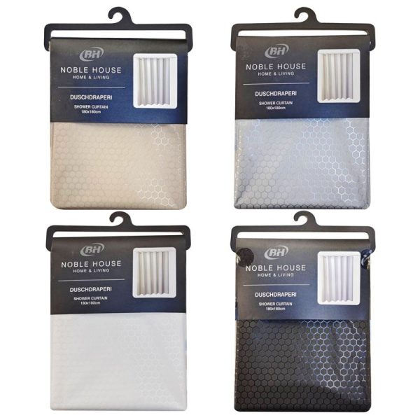 ADORN SHOWER CURTAINS PLAIN 180X180CM